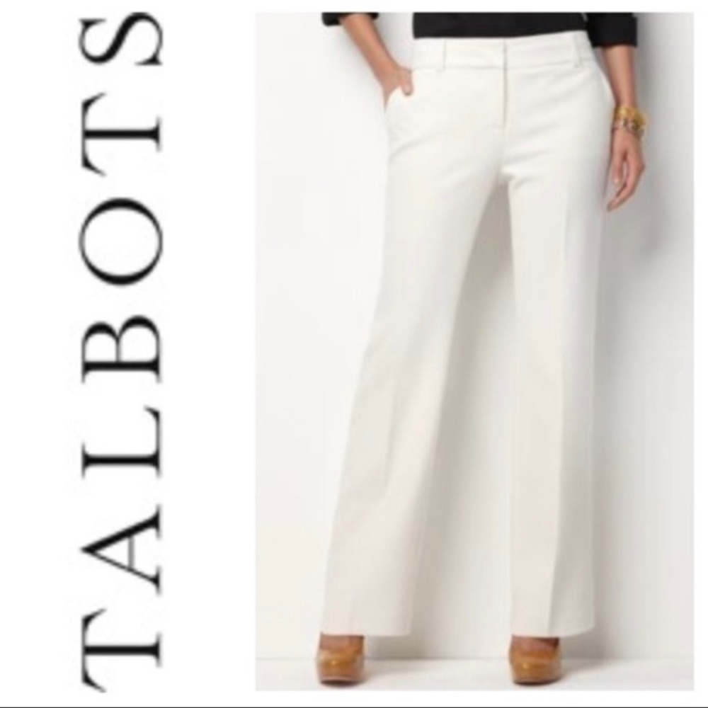 Talbots Pants Heritage Fit White High Rise Sz 16P